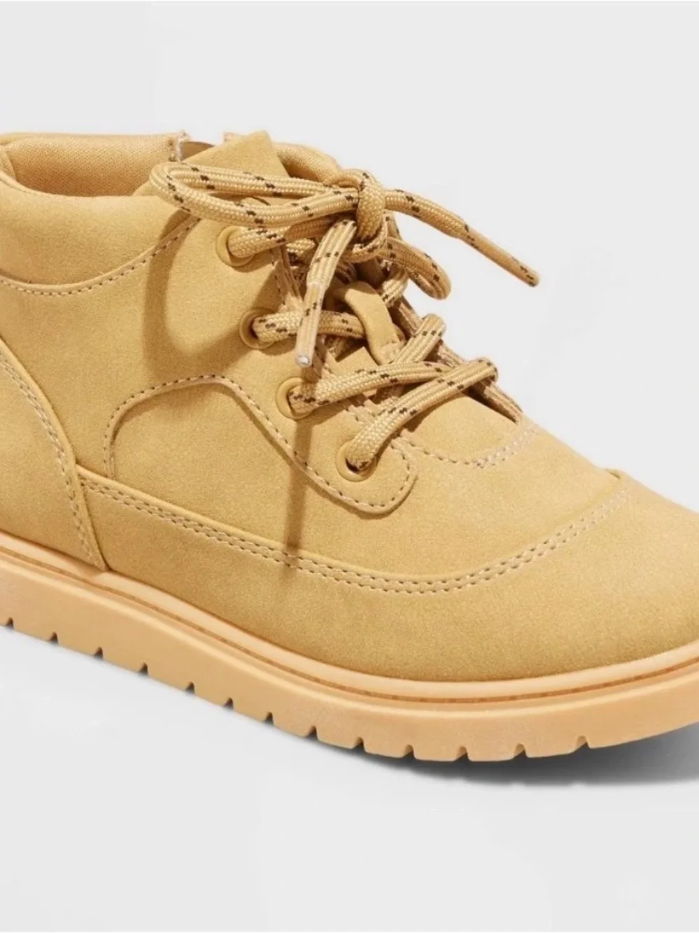 Cat & Jack Han / Cognac Kids Tan Lace-Up Boots